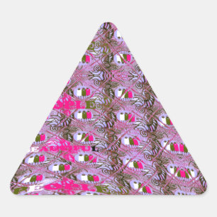 Pegatina Triangular Arte impreso de patrón abstracto denso e intrincad