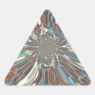 Pegatina Triangular Arte óptico abstracto de pop urbano africano con e