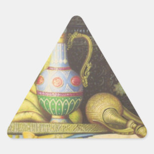 Pegatina Triangular Artefactos Egipcios Encantadores: Secretos de los