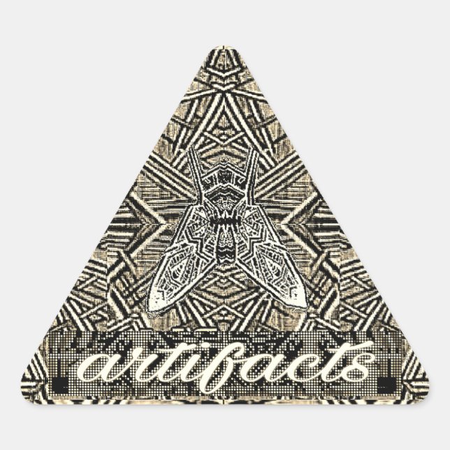 Pegatina Triangular artefactos - mosca triangular (Anverso)