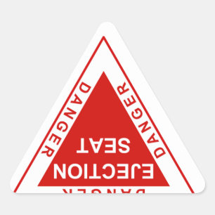Pegatina Triangular Asiento de eyección de peligro