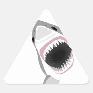 Pegatina Triangular Ataque a tiburones