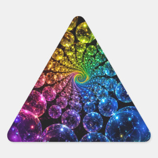 Pegatina Triangular Autocollant spirale psychedelique