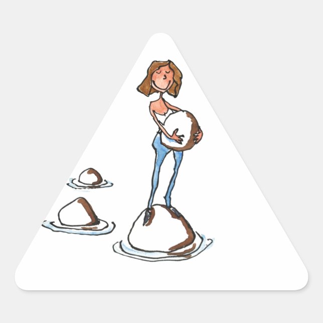 Pegatina Triangular Avanzar (Anverso)