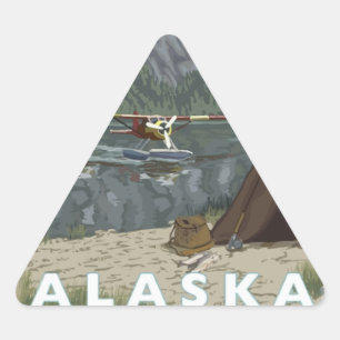 Pegatina Triangular Avión de Alaska
