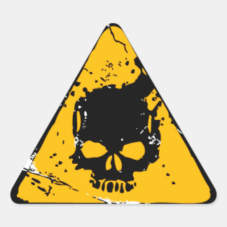 Pegatina Triangular Aviso de la toma de la cabeza