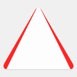 Pegatina Triangular Aviso rojo en blanco genérico