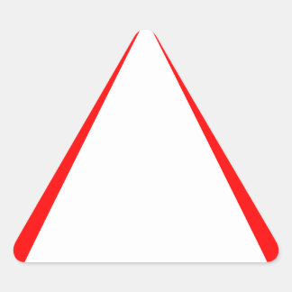 Pegatina Triangular Aviso rojo en blanco genérico