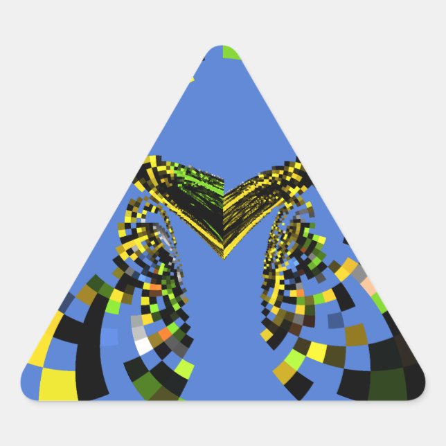 Pegatina Triangular Azul M (Anverso)