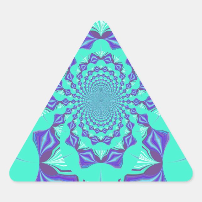 Pegatina Triangular Azul preciado (Anverso)