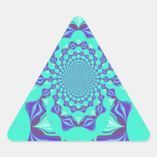 Pegatina Triangular Azul precioso