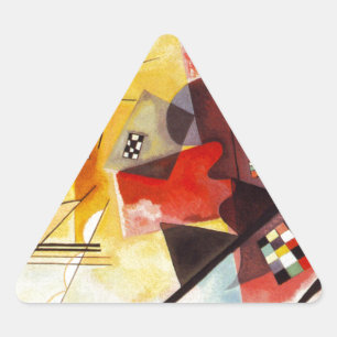 Pegatina Triangular Azul rojo amarillo de Kandinsky