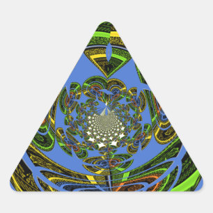 Pegatina Triangular Azul tradicional