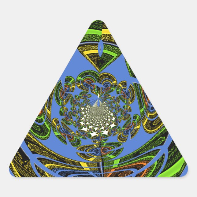 Pegatina Triangular Azul tradicional (Anverso)