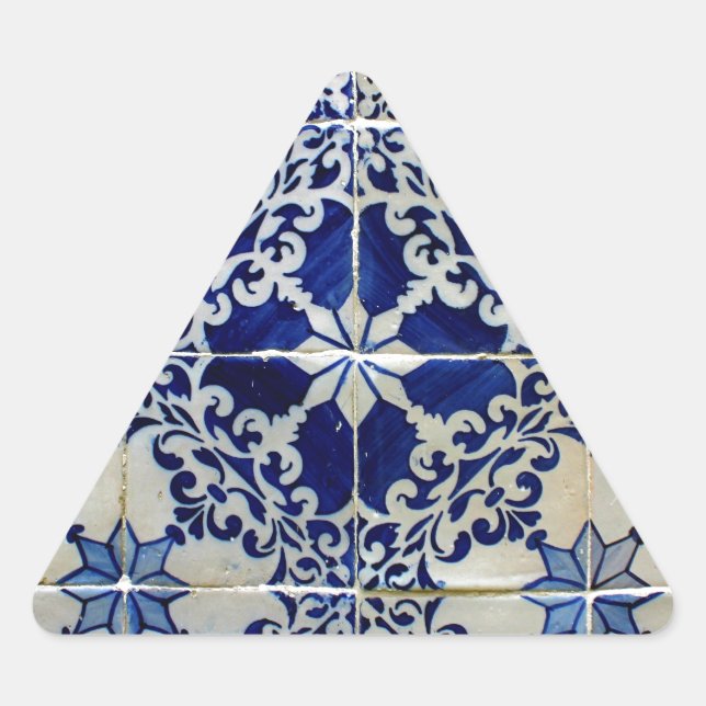 Pegatina Triangular Azulejos, Portuguese Tiles (Anverso)