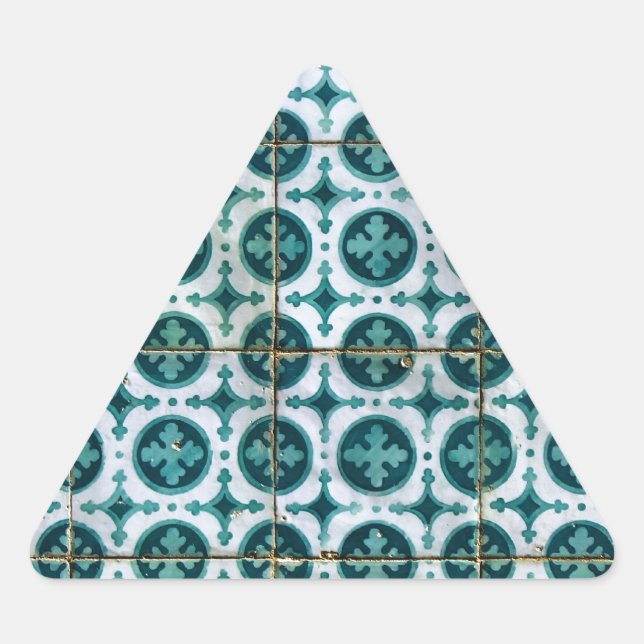Pegatina Triangular Azulejos, Portuguese Tiles (Anverso)