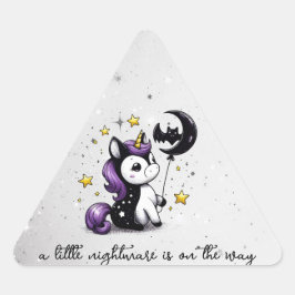 Pegatina Triangular Baby Shower de Little Unicorn