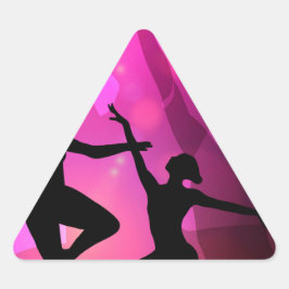 Pegatina Triangular Bailarines de Ballet