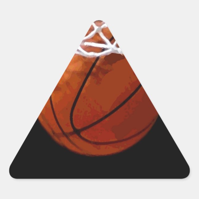Pegatina Triangular Baloncesto (Anverso)