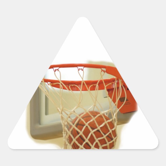 Pegatina Triangular Baloncesto (Anverso)