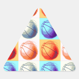 Pegatina Triangular Baloncesto de arte pop