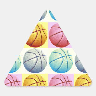 Pegatina Triangular Baloncesto de arte pop