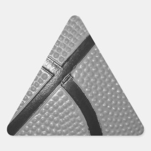 Pegatina Triangular Baloncesto de Cierre Blanco y Negro