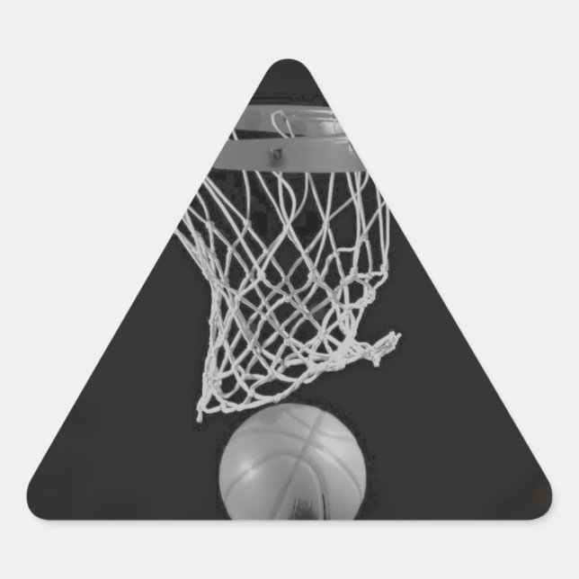 Pegatina Triangular Baloncesto Sepia (Anverso)