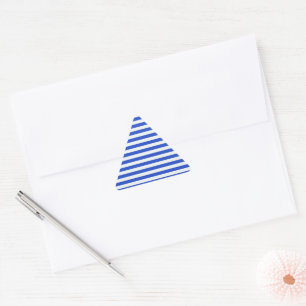Pegatina Triangular Bandas combinadas azules reales de Shirley Taylor