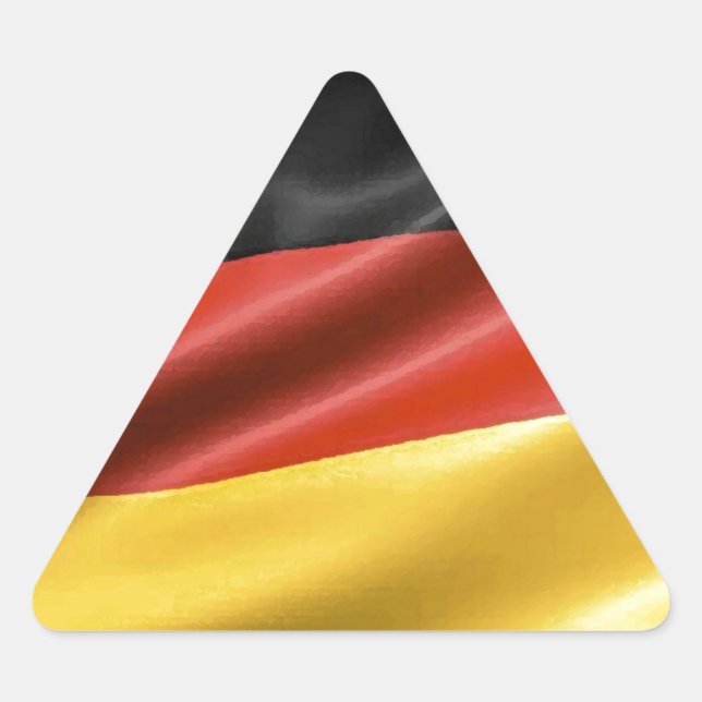 Pegatina Triangular Bandera alemana (Anverso)