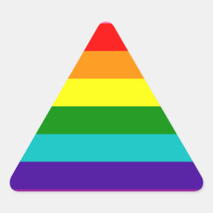 Pegatina Triangular Bandera arcoiris original del orgullo gay LGBT de