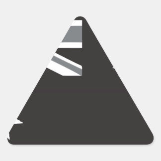 Pegatina Triangular Bandera australiana en blanco y negro