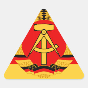 Pegatina Triangular Bandera de Alemania Oriental