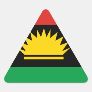 Pegatina Triangular Bandera de Biafra (Bịafra)