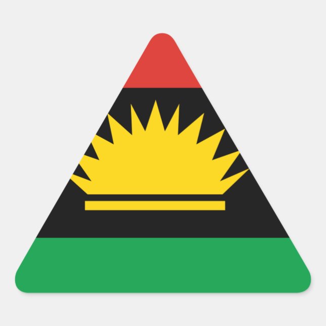 Pegatina Triangular Bandera de Biafra (Bæafra) (Anverso)