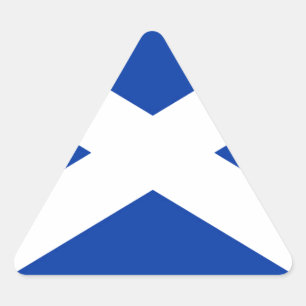 Pegatina Triangular Bandera de Escocia Saltire - Imagen de alta calida