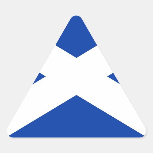 Pegatina Triangular Bandera de Escocia Saltire - Imagen de alta calida (Anverso)