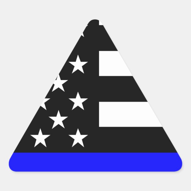 Pegatina Triangular Bandera de Estados Unidos de la Línea Azul (Anverso)