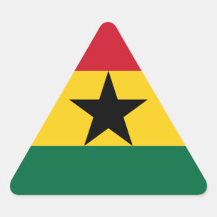 Pegatina Triangular Bandera de Ghana