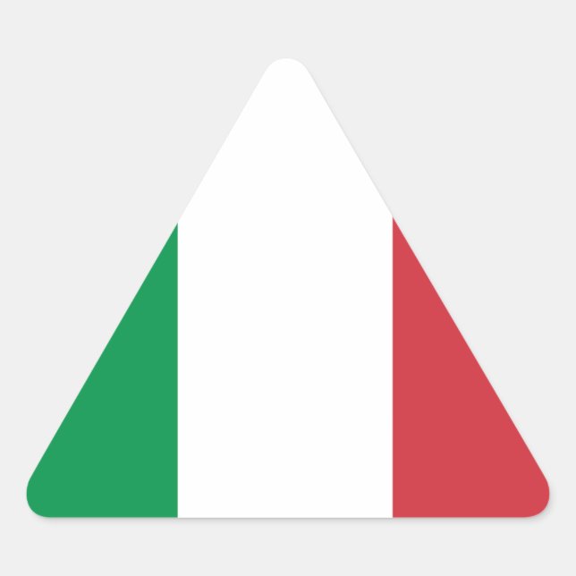 Pegatina Triangular Bandera de Italia (Anverso)