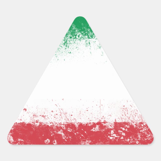Pegatina Triangular Bandera de Italia (Anverso)