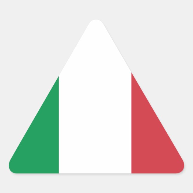 Pegatina Triangular Bandera de Italia (Anverso)