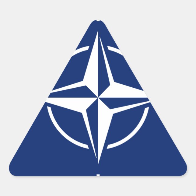 Pegatina Triangular Bandera de la OTAN (Anverso)