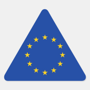 Pegatina Triangular Bandera de la Unión Europea