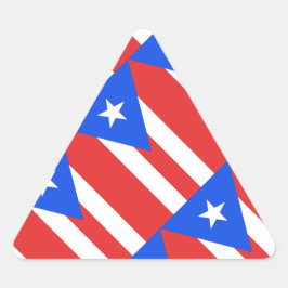 Pegatina Triangular Bandera de Puerto Rico