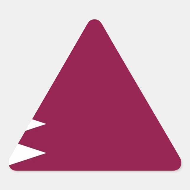Pegatina Triangular Bandera de Qatar (Anverso)