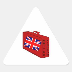 Pegatina Triangular Bandera roja del Reino Unido