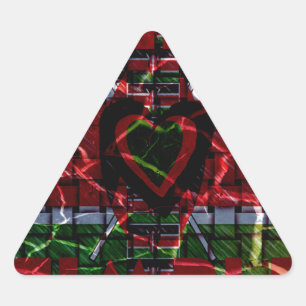 Pegatina Triangular Bandera rota: Manténganlo simple - Resiliencia ken