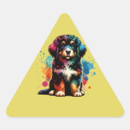 Pegatina Triangular Barbet Dog