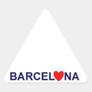Pegatina Triangular Barcelona amor